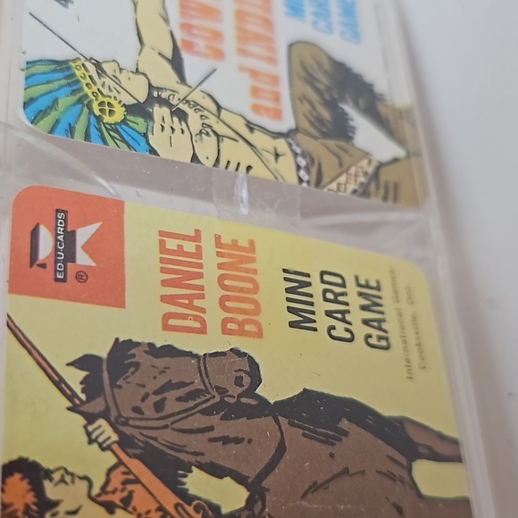 Vintage Card Game Cowboys and Indians mini card game Daniel Boone retro toys - Picture 7 of 8
